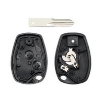 2bt Chip 433Mhz PCF7947 Clé de voiture Télécommande Fob Lame en métal Boîtier de clé pour Dacia Sandero Logan Clio III Duster Logan pour Renault