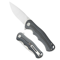 Couteau de poche pliant en acier D2 avec manche G10, couteau de survie pour le camping, la randonnée, le travail quotidien, logo personnalisé
