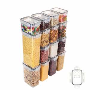 Multi Sizes PP Kitchen Storage Containers with Lid BPA-<b>Free</b> Cereal Storage Container for Pantry Flour Sugar - Product Image 3