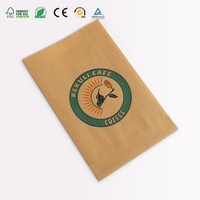 Sac rectangulaire en papier kraft recyclable de qualité alimentaire avec revêtement biodégradable pour les acheteurs de marques éco-responsables