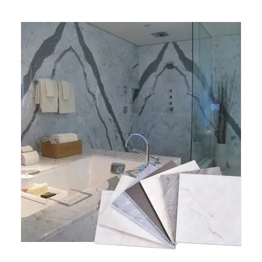 Easy Install Hot Sale PVC Marble Panel Waterproof UV Bathroom Wall Coating Panels