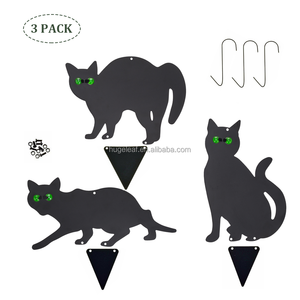 Metal Black Humane Control Outdoor Garden <span class=keywords><strong>Scare</strong></span> Cats con ojos reflectantes - Product Image 1