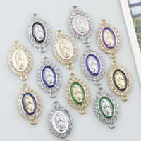 Pendentif en alliage émaillé de la série Madonna pour le bricolage Porte-clés Boucles d'oreilles pour la fabrication de bijoux Bracelets Collier