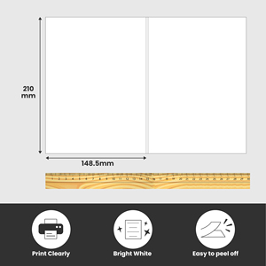 A4 nửa tấm nhãn tương thích máy in phun <span class=keywords><strong>laster</strong></span> máy in Matt tráng trắng tự dính Sticker giấy - Product Image 3