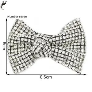 Schlussverkauf Diamantschuhe Oberfläche Netz Diamantschuhe Blume Bogenzubehör DIY-Hersteller Großhandel Bogen-Schuhe Blume