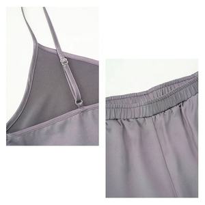 Ensemble 3 pièces en satin de soie : caraco, robe longue à manches longues et peignoir – Élégant, personnalisé, en polyester/coton, pour femme, idéal pour l'hiver, couleur unie, vêtements d'intérieur - Product Image 5