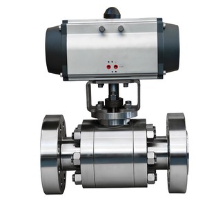 Vanne à bille pneumatique à bride en acier inoxydable 4 pouces 775 PSI haute pression pour usage industriel, à passage plein, à fermeture rapide - Product Image 1
