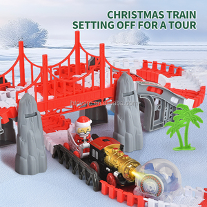 Juego <span class=keywords><strong>de</strong></span> <span class=keywords><strong>Tren</strong></span> <span class=keywords><strong>de</strong></span> Juguete con Rieles a Pilas y Luces, <span class=keywords><strong>Tren</strong></span> para Alrededor del Árbol <span class=keywords><strong>de</strong></span> Navidad, Set <span class=keywords><strong>de</strong></span> Pista <span class=keywords><strong>de</strong></span> <span class=keywords><strong>Tren</strong></span> Navideño - Product Image 5