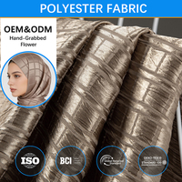 Tissu en polyester plissé à la main effet froissé, dentelle africaine pour la mode modeste de Turquie et du Maroc, non conducteur, 95 g/m²