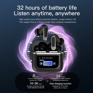 V8 Earphone LED Full-<strong>color</strong> Touch Screen Hifi ANC Tws Wireless Earphones BT Calling Headphones Noise Cancelling Sport V8 <strong>Earbuds</strong> - Product Image 6