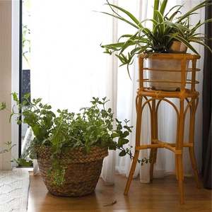 Keranjang pakaian kotor 2 tingkat, penyimpanan kamar mandi dengan kait, keranjang roti logam dapur, mainan Hyacinth bentuk tulang rotan buah 2 tingkat - Product Image 6