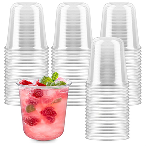 Gobelets en PET transparents en forme de U de 12 oz (90 mm), anti-fuite, sans BPA, pour thé à bulles, jus, desserts, yaourts, <span class=keywords><strong>avec</strong></span> logo personnalisé - Product Image 1