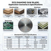 300mm 96T PCD Diamantsägeblatt für Melamin-MDF-Platten, Präzisionsschnitt, Industriequalität, keine Absplitterung, für Möbelfabriken