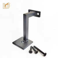 Supports d'escalier robustes en alliage de zinc LD-Metal, base carrée, finition laiton noir et nickel satiné, pour escaliers en bois