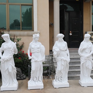 QUYANG decorazione esterna statua in marmo quattro stagioni scultura in <span class=keywords><strong>pietra</strong></span> naturale famosa scultura religiosa <span class=keywords><strong>di</strong></span> <span class=keywords><strong>angelo</strong></span> della signora - Product Image 6