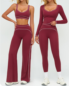 Tenue de yoga 4 saisons, tissu respirant et anti-humidité, vêtements de sport de luxe à double bretelle - Product Image 1