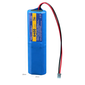 Pack de batteries lithium-ion rechargeables 18650 2S2P 7,4V 6400mAh 6,4Ah avec connecteur XH2.54mm 2P pour appareils à forte consommation d'énergie - Product Image 1
