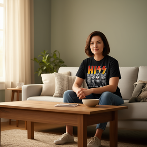 Camiseta Hiss Cats Rock Kittens de algodón negro, unisex, talla para adultos S M L XL XXL - Product Image 3