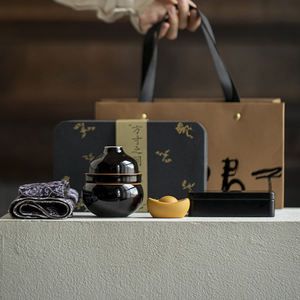 Vente en gros Fortune Gourd Tea Set - 1 <span class=keywords><strong>pot</strong></span> 2 tasses Portable Gongfu Teaware avec Fast Brew - Product Image 1