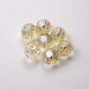 Couleur électrolytique perles d'angle transparentes diamant coupe bijoux à bricoler soi-même accessoires perforé 500 perles acryliques perles transparentes - Product Image 4