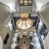 Chandler luxe LED cristal plafonnier lustre intérieur hôtel Villa escalier luminaires sur mesure lustres suspendus