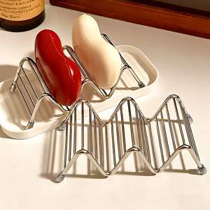 Porte-savon mural moderne en acier inoxydable pour hôtel avec drain - Product Image 2