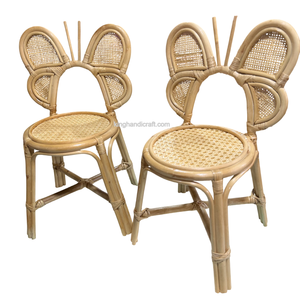 Silla Infantil de Ratán Hecha a Mano, Duradera y Segura, para Uso en Interiores y Exteriores, Muebles Infantiles de Diseño Moderno - Product Image 2