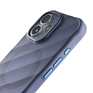 Magnetic Lens Protect Matte <b>Camera</b> Protector Full Wrap Protection Anti-Shock Mobile Phone Cases For iPhone 17 Dustproof Blue - Product Image 5