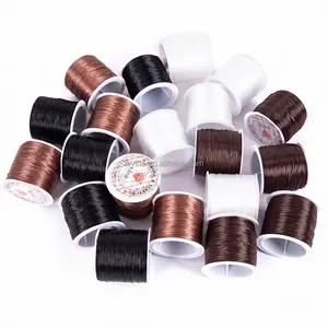 Alileader 60M/Roll Professionele Hair Extensions Tools Braziliaanse Knopen Stretch String Crystal Elastische Draad Voor Haarverlenging