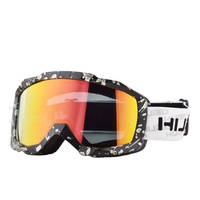HUBO 101 Lunettes de course de moto, cadre en TPU, lentille en PC, protection UV400, sangle réglable, ATV UTV Dirt MX Motocross personnalisé