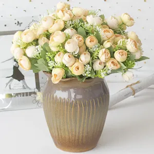 Nuovo Bouquet di 15 <span class=keywords><strong>Rose</strong></span> Colorate per Decorazioni Matrimoniali, Bouquet con Manico Piccolo - Product Image 3