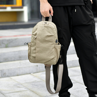 Sac à bandoulière personnalisé avec logo, sac de sport et de loisirs pour homme, sac de poitrine en nylon imperméable avec prise casque