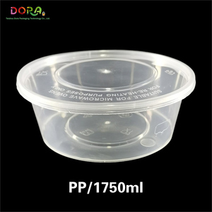 Công Suất Lớn 1750Ml Rõ Ràng Nhựa Phân Hủy Sinh Học Thực Phẩm Container Có Nắp Đậy Dùng Một Lần Vòng Ăn Trưa Hộp Biểu Tượng Tùy Chỉnh - Product Image 4
