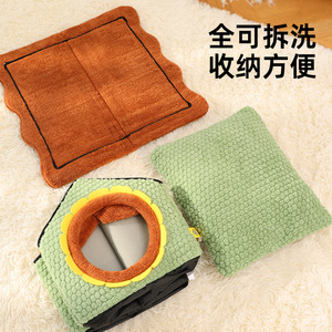 Winter enclosed cat house, providing a sense of security for kittens, a sleeping place for pets and dogs, a warm winter home, - Product Image 4