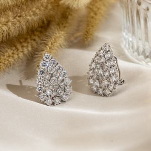 Pendientes de Oro de 18k con Diamante Cultivado en Laboratorio de Messi Jewelry, Pendientes de Oro Puro para Mujer - Product Image 6