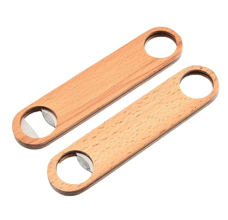professional wholesale customized your own logo hot selling wooden bottle opener