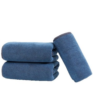 Serviette de lavage de voiture en microfibre bleue 30x60cm, épaisse et absorbante, pour le nettoyage intérieur - Product Image 3