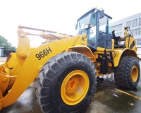 Chargeuse sur pneus d'occasion Cat 966H de 6 tonnes, modèle 2023, fabriquée au Japon, avec une capacité de godet de 3,4 à 4,2 m³