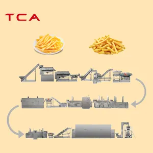 Máquina automática de patatas fritas, diseño TCA, equipo de procesamiento de patatas fritas congeladas de gama alta