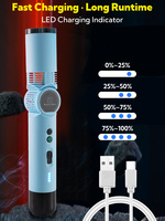 Lampe de travail LED portable sans fil haute vitesse, rechargeable, étanche, multifonction, mini-souffleur pour usage extérieur et bureau