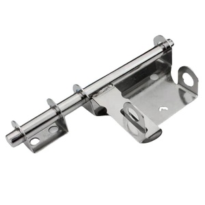 Verrou de <span class=keywords><strong>porte</strong></span> antivol en acier inoxydable, <span class=keywords><strong>plaque</strong></span> de verrouillage, <span class=keywords><strong>porte</strong></span> en fer avec loquet de vache gauche droite, peut être cadenassé, style démodé - Product Image 1