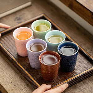 Tasse à café en céramique, porcelaine, motif nuage en relief, petite tasse à thé, style chinois traditionnel, usage domestique - Product Image 2