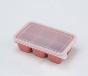 Boîte à glaçons en silicone à 6 cavités avec couvercle pour congélateur domestique - Product Image 6