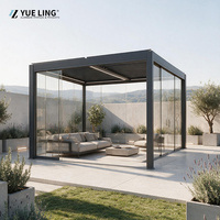 Pergola à lames orientables en aluminium sur mesure pour entrepreneurs en travaux publics, pergola à lames en aluminium pour terrasse au bord de la piscine