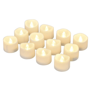 Bougies chauffe-plat LED artisanales sans flamme à piles, effet 3D vacillant, blanc chaud, avec télécommande, pour décoration intérieure - Product Image 1