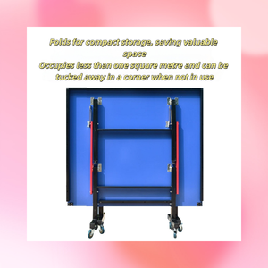 <span class=keywords><strong>Table</strong></span> de <span class=keywords><strong>ping</strong></span>-<span class=keywords><strong>pong</strong></span> intérieure personnalisée, imperméable, avec roulettes, pliable et portable pour une utilisation en compétition standard - Product Image 3