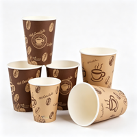 Gobelet en papier jetable écologique à paroi simple / à double paroi avec revêtement PE, personnalisable (logo, couleur, taille) pour café chaud – Meilleures ventes