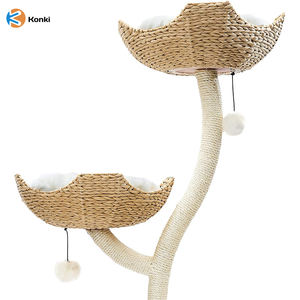 برج خشبي من خشب السيسال لخدش أشجار القطط الكبيرة للبيع بالجملة من الجهة المصنعة برج كوندو بتصميم حديث لشجرة القطط القابلة للتسلق - Product Image 6