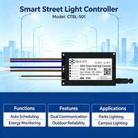 Contrôleur d'éclairage public 4G IP66 CTBL501 SWIOTT CTBL501BL avec compteur de puissance et interrupteur de gradation 0-10V pour lampadaires LED