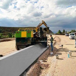 Machine de formage par glissement pour la construction de fossés routiers en béton, 380V, automatique, haute efficacité - Product Image 2